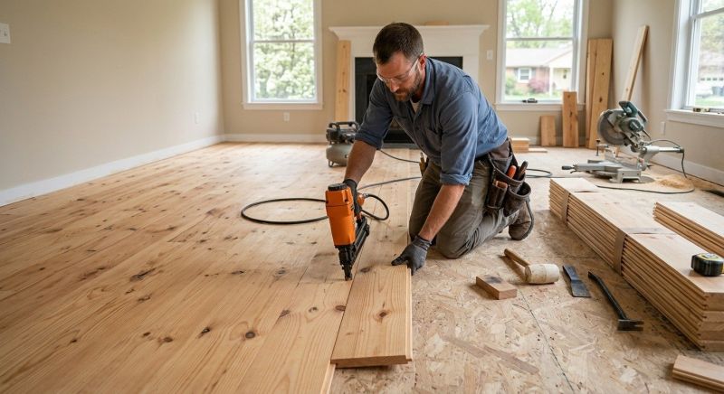 Birch Floor Installation in San Antonio, TX