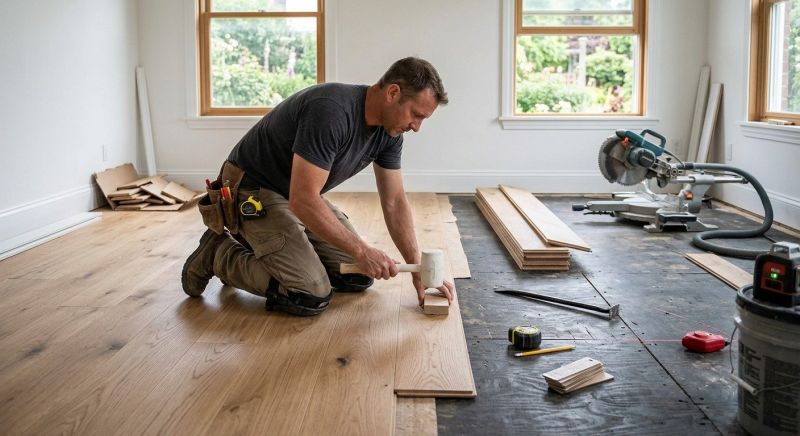 Pine Floor Installation in Austin, TX